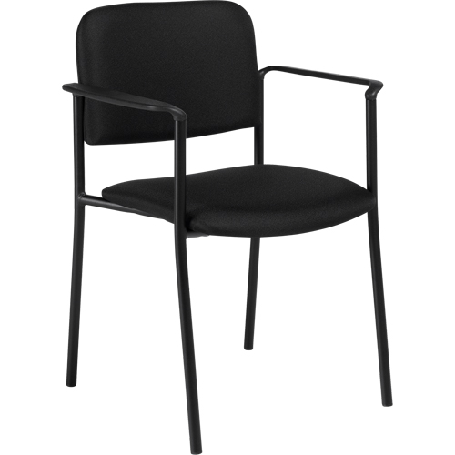 Chaises empilables, Tissu, Hauteur 32", Capacit&eacute; 300 lb, Noir Distribution Jean Lapalme