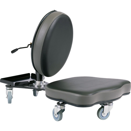 Chaise ergonomique Flex, Vinyle, Noir/gris Distribution Jean Lapalme