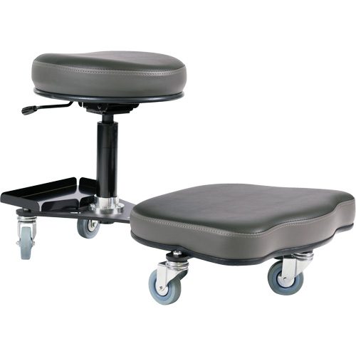 Chaise ergonomique Flex, Vinyle, Noir/gris Distribution Jean Lapalme