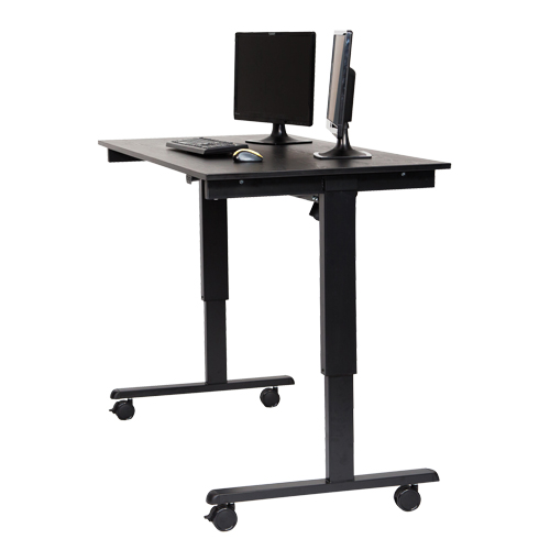 Bureau ajustable pour travail debout, Bureau autonome, 45-1/4" h x 29-1/2" p, Noir Distribution Jean Lapalme