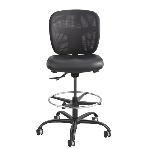 Vue Heavy-Duty Stool, Vinyl, Black, 350 lbs. Capacity Distribution Jean Lapalme