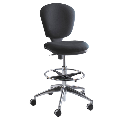 Metro Extended-High Chair, Fabric, Black, 250 lbs. Capacity Distribution Jean Lapalme