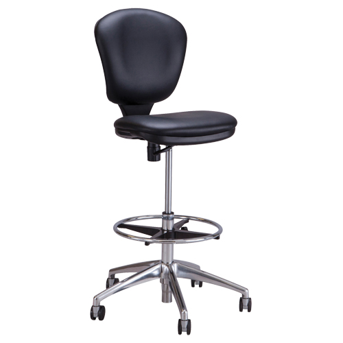 Metro Extended-High Chair, Vinyl, Black, 250 lbs. Capacity Distribution Jean Lapalme