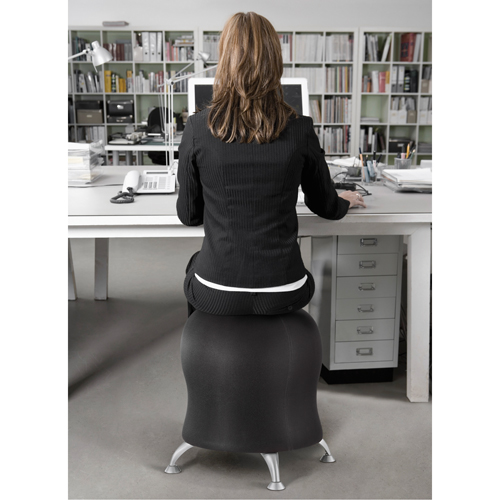 Zenergy Ball Chair, Vinyl, Black, 250 lbs. Capacity Distribution Jean Lapalme