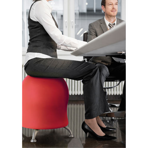 Chaise sph&eacute;rique Zenergy, Tissu, Rouge, Capacit&eacute; 250 lb Distribution Jean Lapalme