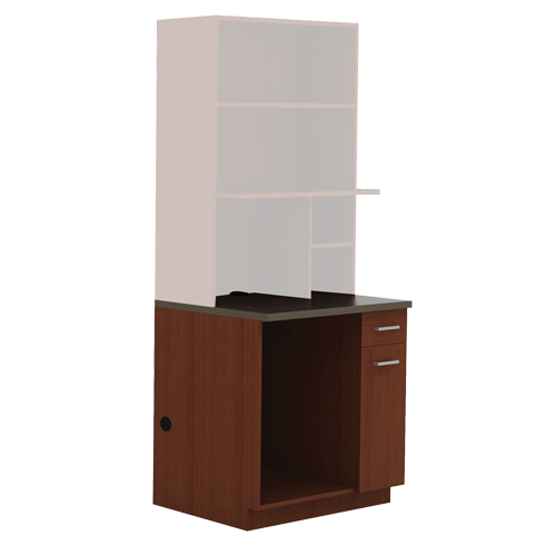 Modular Cabinet, Melamine, 39" H x 36" W x 25" D, Mahogany Distribution Jean Lapalme