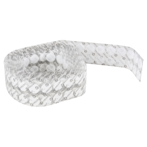 Attaches en jeton, Boucle et crochet, 3/4" dia., Adh&eacute;sif, Blanc Distribution Jean Lapalme