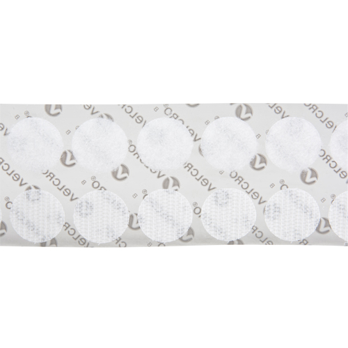 Attaches en jeton, Boucle et crochet, 3/4" dia., Adh&eacute;sif, Blanc Distribution Jean Lapalme