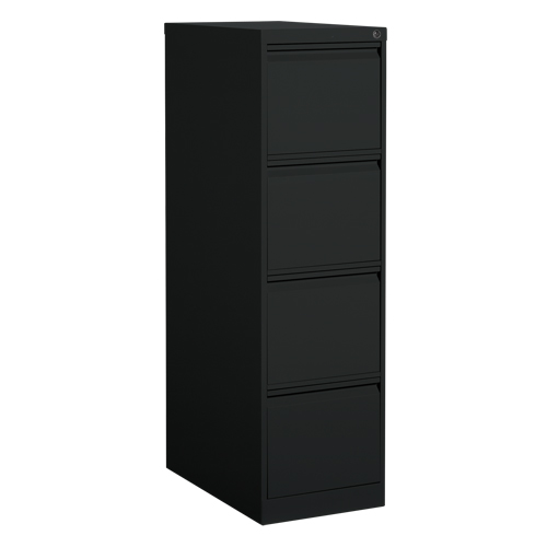 Vertical Filing Cabinet, Steel, 4 Drawers, 15-1/7" W x 25" D x 52" H, Black Distribution Jean Lapalme