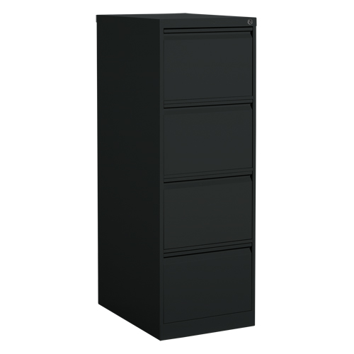 Classeur vertical, Acier, 4 tiroirs, 18-1/7" la x 25" p x 52" h, Noir Distribution Jean Lapalme
