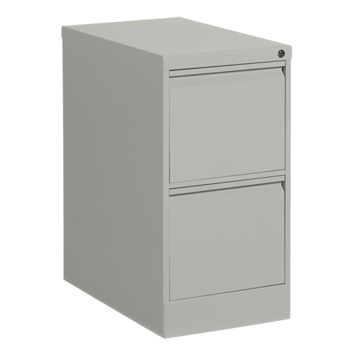 Vertical Filing Cabinet, Steel, 2 Drawers, 15-1/7" W x 25" D x 29" H, Grey Distribution Jean Lapalme