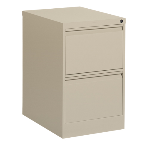 Classeur vertical, Acier, 2 tiroirs, 18-1/7" la x 25" p x 29" h, Beige Distribution Jean Lapalme