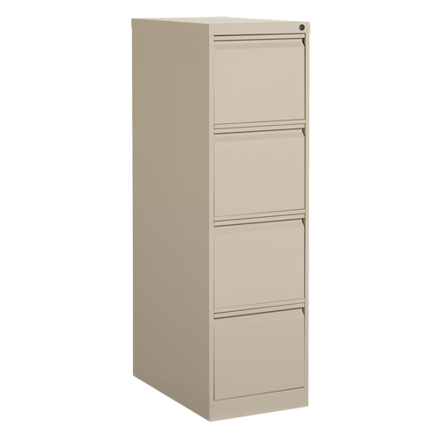 Classeur vertical, Acier, 4 tiroirs, 15-1/7" la x 25" p x 52" h, Beige Distribution Jean Lapalme