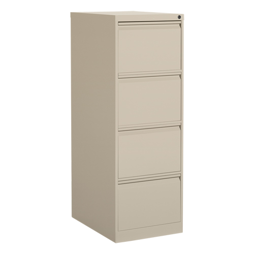 Vertical Filing Cabinet, Steel, 4 Drawers, 18-1/7" W x 25" D x 52" H, Beige Distribution Jean Lapalme