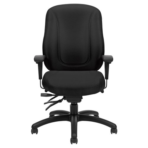 Overtime High Back Chair, Fabric, Black, 300 lbs. Capacity Distribution Jean Lapalme