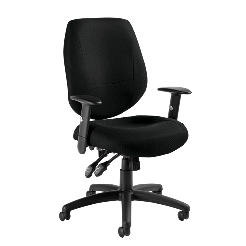 Six 31 Operator Chair, Fabric, Black, 250 lbs. Capacity Distribution Jean Lapalme
