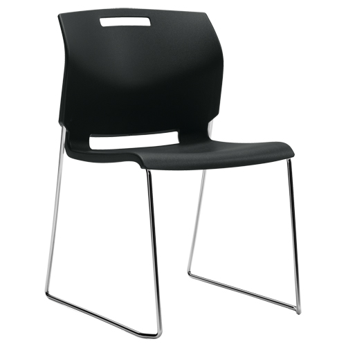 Chaise, Plastique, Hauteur 32-1/2", Capacit&eacute; 300 lb, Noir Distribution Jean Lapalme