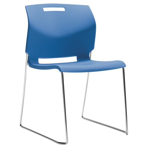 Chaise, Plastique, Hauteur 32-1/2", Capacit&eacute; 300 lb, Bleu Distribution Jean Lapalme