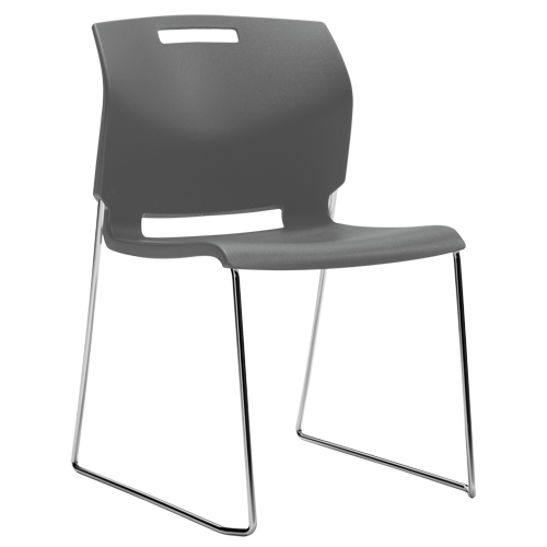 Chaise, Plastique, Hauteur 32-1/2", Capacit&eacute; 300 lb, Gris Distribution Jean Lapalme