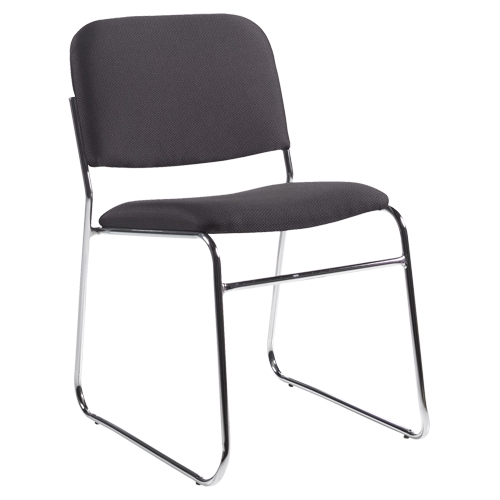Armless Chair, Fabric, 30" High, 200 lbs. Capacity, Black Distribution Jean Lapalme