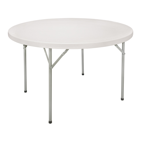 Table pliante, Ronde, 60" l x 60" la, Poly&eacute;thyl&egrave;ne, Blanc Distribution Jean Lapalme