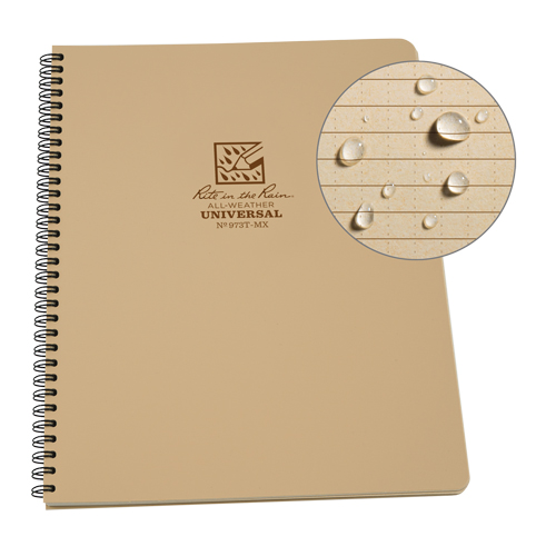 Side-Spiral Notebook, Soft Cover, Tan, 64 Pages, 4-5/8" W x 7" L Distribution Jean Lapalme