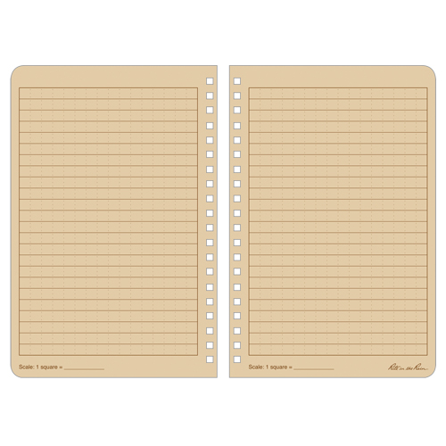 Side-Spiral Notebook, Soft Cover, Tan, 64 Pages, 4-5/8" W x 7" L Distribution Jean Lapalme