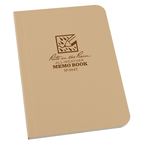 Memo Book, Soft Cover, Tan, 112 Pages, 3-1/2" W x 5" L Distribution Jean Lapalme
