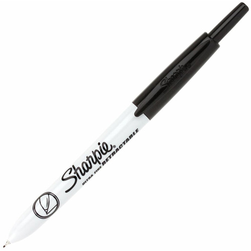 Retractable Permanent Marker, Black, Ultra Fine Tip Distribution Jean Lapalme