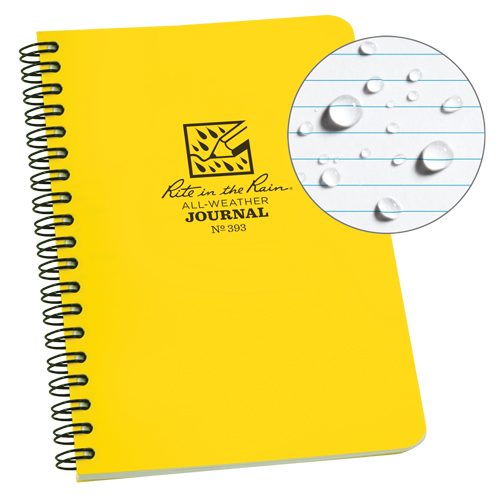 Carnet de notes de poche &agrave; spirale lat&eacute;rale, Couverture souple, Jaune, 64 Pages, 4-5/8" , 7"  Distribution Jean Lapalme