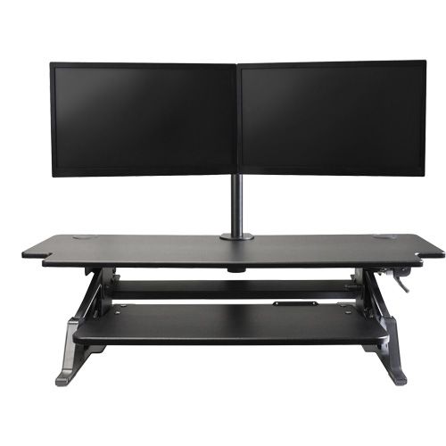 Goya Sit-Stand Workstation, Desktop Unit, 20" H x 42" W x 16" D, Black Distribution Jean Lapalme
