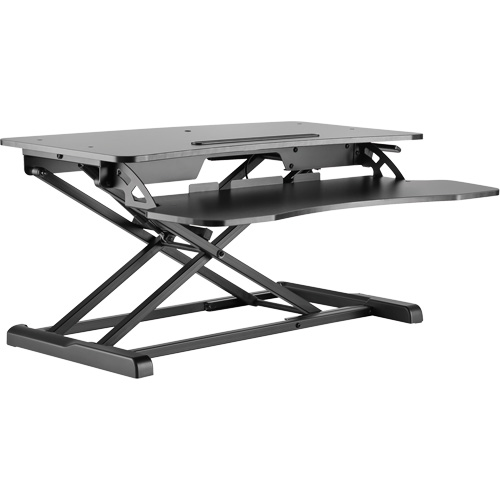 Goya Sit-Stand Workstation, Desktop Unit, 22" H x 31-1/2" W x 24" D, Black Distribution Jean Lapalme