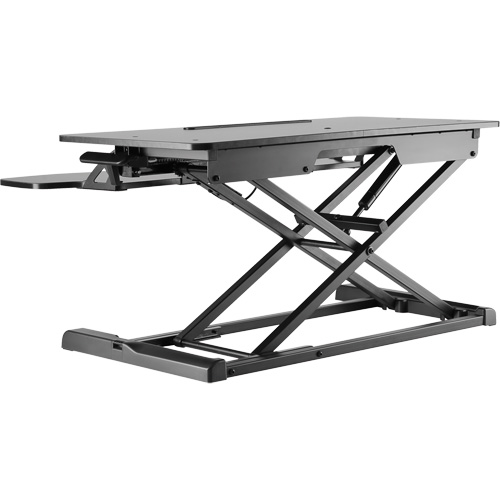 Goya Sit-Stand Workstation, Desktop Unit, 22" H x 31-1/2" W x 24" D, Black Distribution Jean Lapalme