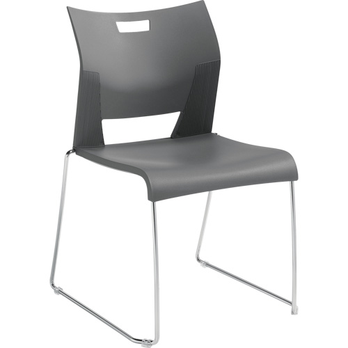 Chaise de formation sans bras Duet, Plastique, Hauteur 33-1/4", Capacit&eacute; 350 lb, Gris Distribution Jean Lapalme