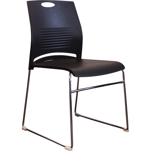 Activ Series Stacking Chairs, Plastic, 23" High, 275 lbs. Capacity, Black Distribution Jean Lapalme