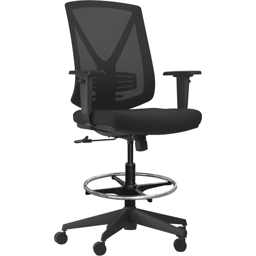 Chaise ajustable &agrave; basculement synchronis&eacute; s&eacute;rie Activ, Tissu/Mailles, Noir, Capacit&eacute; 275 lb Distribution Jean Lapalme