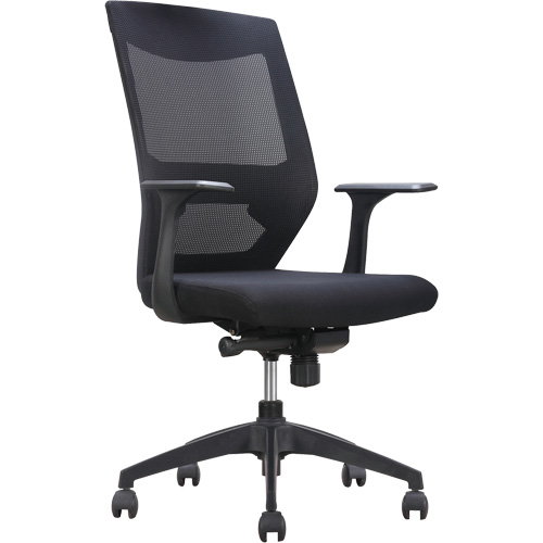 Chaise de bureau ajustable &agrave; basculement synchronis&eacute; s&eacute;rie Activ, Tissu/Mailles, Noir, Capacit&eacute; 275 lb Distribution Jean Lapalme