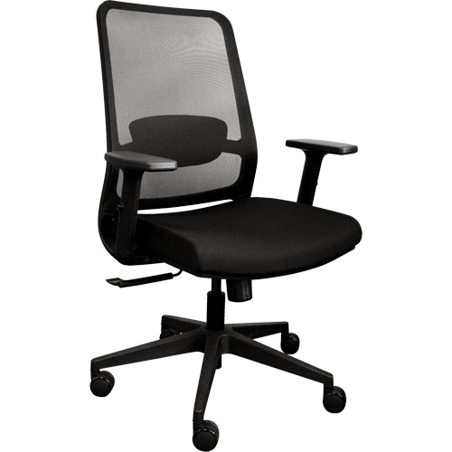 Chaise de bureau ajustable &agrave; basculement synchronis&eacute; s&eacute;rie Activ, Tissu/Mailles, Noir, Capacit&eacute; 275 lb Distribution Jean Lapalme