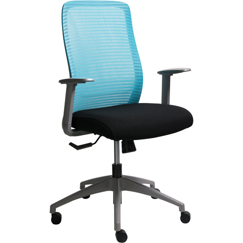 Chaise de bureau ajustable s&eacute;rie Era, Tissu/Mailles, Bleu, Capacit&eacute; 275 lb Distribution Jean Lapalme
