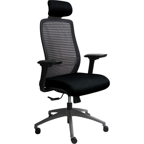 Era Series Adjustable Office Chair with Headrest, Fabric/Mesh, Black, 275 lbs. Capacity Distribution Jean Lapalme