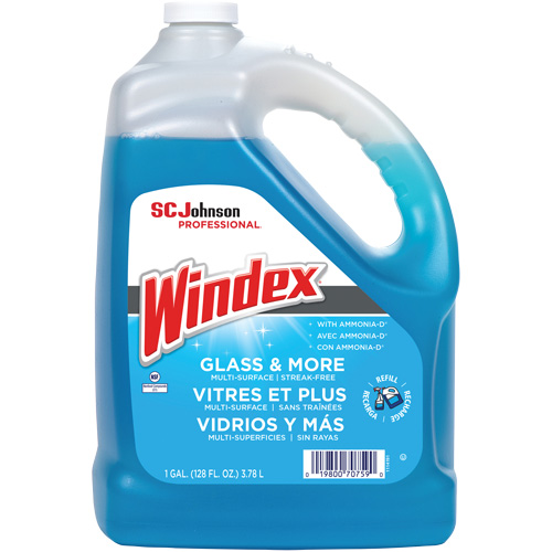 Nettoyant pour vitres Windex avec Ammoniac-D, 3,8 L, Cruche Distribution Jean Lapalme