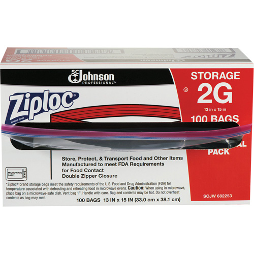 Sacs d'entreposage alimentaire &agrave; double fermeture &agrave; glissi&egrave;re de Ziploc Distribution Jean Lapalme