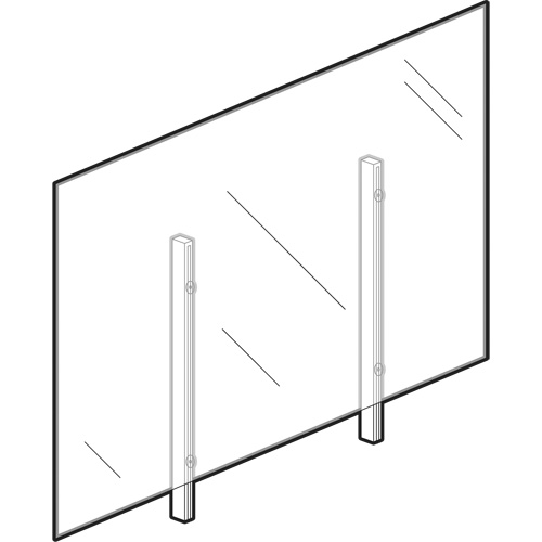 Sneeze Guard, 36" W x 36" H Distribution Jean Lapalme