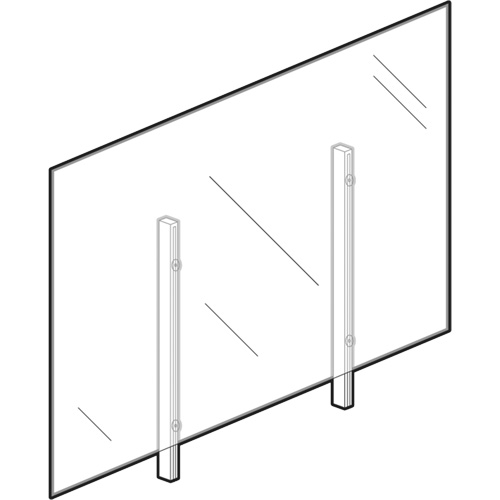 Sneeze Guard, 48" W x 36" H Distribution Jean Lapalme