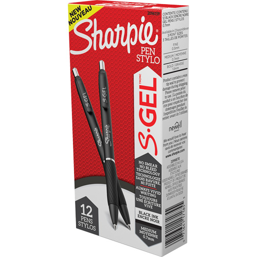 S-Gel Pen, Black, 0.7 mm, Retractable Distribution Jean Lapalme