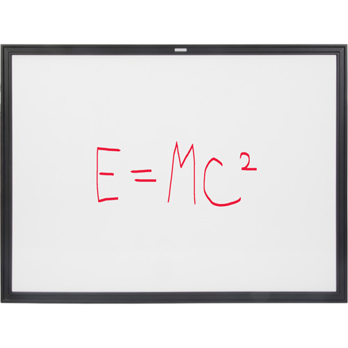 Black MDF Frame Whiteboard, Dry-Erase/Magnetic, 48" W x 36" H Distribution Jean Lapalme