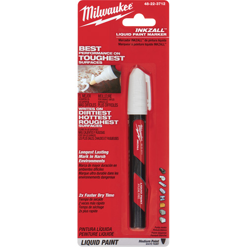 Marqueur &agrave; peinture Inkzall, Liquide, Blanc Distribution Jean Lapalme