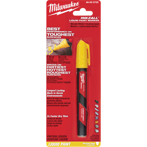 Marqueur &agrave; peinture Inkzall, Liquide, Jaune Distribution Jean Lapalme