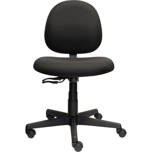 Chaise de travail &agrave; dossier bas Aspen, Tissu, Noir, Capacit&eacute; 275 lb Distribution Jean Lapalme