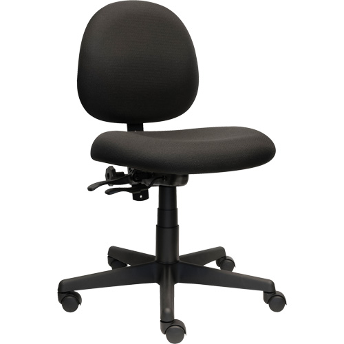Chaise de travail &agrave; dossier bas Aspen, Tissu, Noir, Capacit&eacute; 275 lb Distribution Jean Lapalme